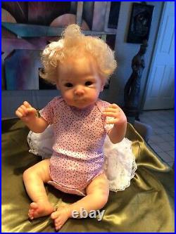 Authentic Reborn Baby Bettie By Adrie Stoete 21 5lbs Lauscha Glass Eyes