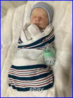 Authentic Reborn Realborn Martin asleep, by Bountiful Baby, With COA