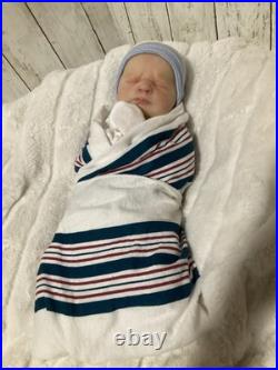 Authentic Reborn Realborn Martin asleep, by Bountiful Baby, With COA