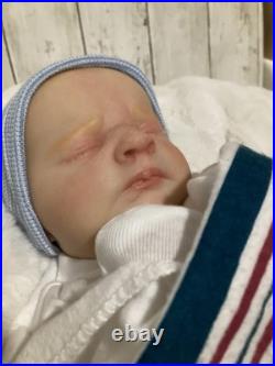Authentic Reborn Realborn Martin asleep, by Bountiful Baby, With COA