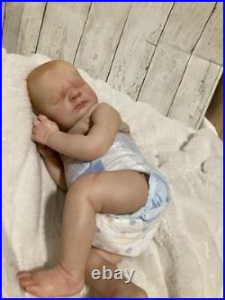 Authentic Reborn Realborn Martin asleep, by Bountiful Baby, With COA