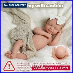 BABESIDE Full Body Silicone Reborn Baby Dolls 12 Inch (Weight 3 lb) Weighted F