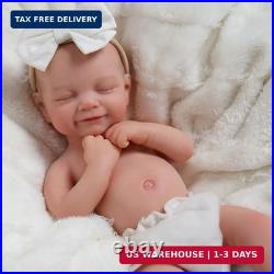 BABESIDE Full Body Silicone Reborn Baby Dolls 12 Inch (Weight 3 lb) Weighted F