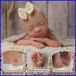 BABESIDE Lifelike Reborn Baby Dolls 16 Inch (Weight 4 Lb) Full Platinum Sil