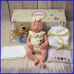 BABESIDE Lifelike Reborn Baby Dolls 16 Inch (Weight 4 Lb) Full Platinum Sil