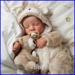 BABESIDE Lifelike Reborn Baby Dolls Boy 17-Inch Baby Soft Body Realistic-Ne