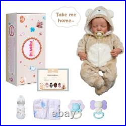 BABESIDE Lifelike Reborn Baby Dolls Boy 17-Inch Baby Soft Body Realistic-Ne