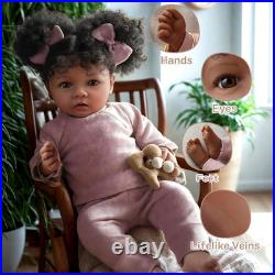 BABESIDE Lifelike Reborn Baby Dolls Daisy Black Girl- 20 Inch Soft Body Realisti