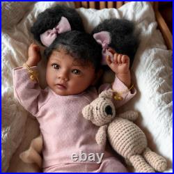 BABESIDE Lifelike Reborn Baby Dolls Daisy Black Girl- 20 Inch Soft Body Realisti