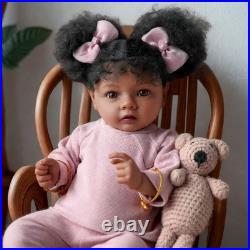 BABESIDE Lifelike Reborn Baby Dolls Daisy Black Girl- 20 Inch Soft Body Realisti