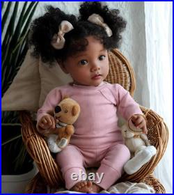 BABESIDE Lifelike Reborn Baby Dolls Daisy Black Girl- 20 Inch Soft Body Realisti
