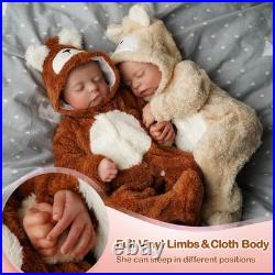 BABESIDE Lifelike Reborn Baby Twins 20 inch Soft Body Realistic Newborn Doll