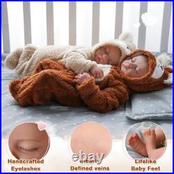 BABESIDE Lifelike Reborn Baby Twins 20 inch Soft Body Realistic Newborn Doll