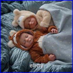 BABESIDE Lifelike Reborn Baby Twins 20 inch Soft Body Realistic Newborn Doll