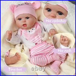 BABESIDE Reborn Baby Dolls, 20 inch Handmade Realistic Soft Vinyl Body Life