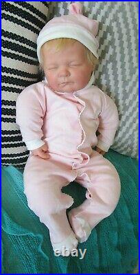 BERENGUER SLEEPY REBORN BABY GIRL RAFFERTY Hand-rooted Weighted