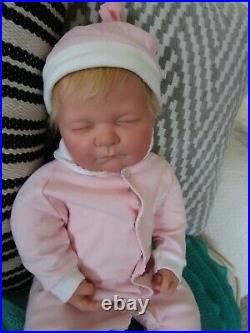 BERENGUER SLEEPY REBORN BABY GIRL RAFFERTY Hand-rooted Weighted