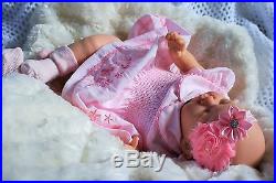 Butterfly Babies Stunning Reborn Baby Girl Doll Sofia Pink Smocked Spanish Dress