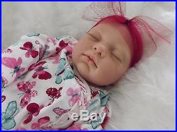 BUTTERFLY FAKE BABY GIRL Real Lifelike Mottled Reborn Doll Childs Birthday Xmas