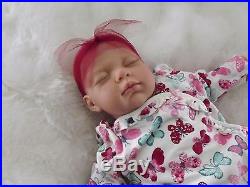 BUTTERFLY FAKE BABY GIRL Real Lifelike Mottled Reborn Doll Childs Birthday Xmas