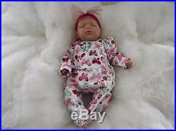 BUTTERFLY FAKE BABY GIRL Real Lifelike Mottled Reborn Doll Childs Birthday Xmas