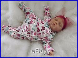 BUTTERFLY FAKE BABY GIRL Real Lifelike Mottled Reborn Doll Childs Birthday Xmas