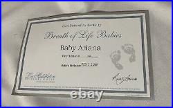 Baby Ariana Lee Middleton #01195 Med Black Skin Tone Vinyl Newborn Baby Doll 18