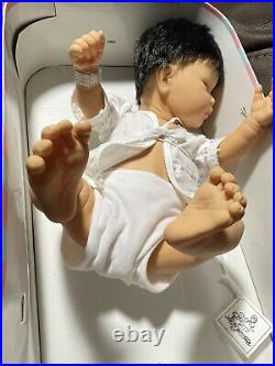 Baby Asian Boy neonate doll With bracelet Anatomically Correct WITH BOX