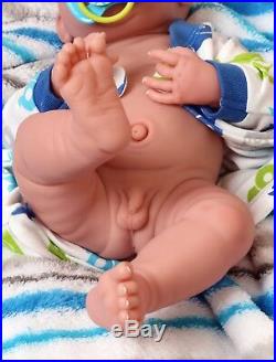 Baby Boy Doll Realistic 15 Real Alive Soft Vinyl Washable Preemie Life Like