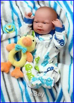Baby Boy Doll Realistic 15 Real Alive Soft Vinyl Washable Preemie Life Like