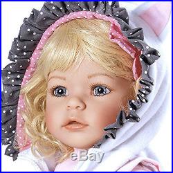 Baby Doll Lifelike Reborn Vinyl Girl Realistic Like Dolls Blond Blue Eyes Toys