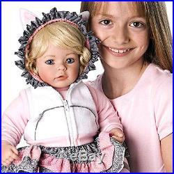Baby Doll Lifelike Reborn Vinyl Girl Realistic Like Dolls Blond Blue Eyes Toys