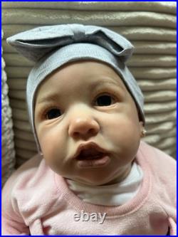 Baby Doll Light Complexion Blonde Black Eyes Straight Hair Vinyl Babies Theme