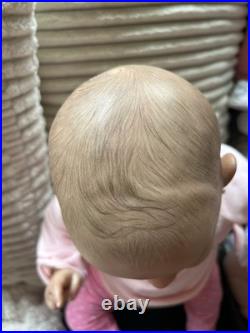 Baby Doll Light Complexion Blonde Black Eyes Straight Hair Vinyl Babies Theme