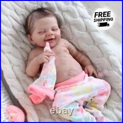 Baby Dolls Lifelike Full Silicone Vinyl Reborn Sleeping 18 In Girl Rooted Hair