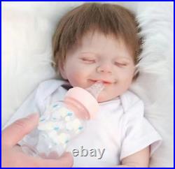 Baby Dolls Lifelike Full Silicone Vinyl Reborn Sleeping 18 In Girl Rooted Hair