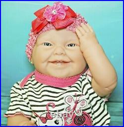 Sue Sue Pink Baby Girl Bear Dress Tights Headband 4 Preemie and Newborn Sizes