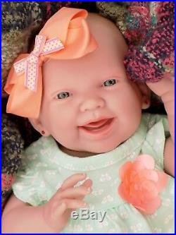 Baby Girl Smiling Doll Real Reborn Berenguer 15 Inches Vinyl Silicone Lifelike