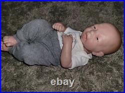 Baby Real Boy Reborn Doll Preemie Berenguer 15 Newborn Soft Vinyl and car seats