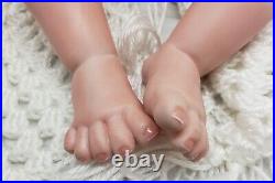 Beautifil Reborn Baby Girl 3/4 vinyl cloth doll VERY detailed & life like