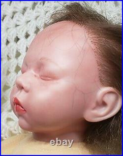 Beautifil Reborn Baby Girl 3/4 vinyl cloth doll VERY detailed & life like