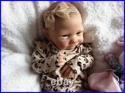 Beautiful Art Doll Reborn Baby Girl Ava By Cassie Brace With Coaflash Sale