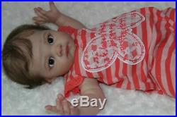 Beautiful Baby reborn doll POPPET by Adrie Stoete Full LimbsGlass Eyes20 COA