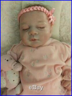 Beautiful Reborn Baby Doll 18 Vinyl head, arms and legs. Soft doe suade body