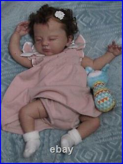 Beautiful Reborn Baby. SARA by Ebtehal Abul. Realistic baby doll. CURLS