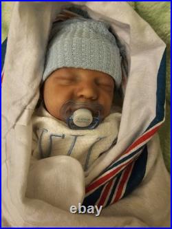 Beautifully Handcrafted 17 Reborn Doll Levi Asleep. Great For All Enthusiasts