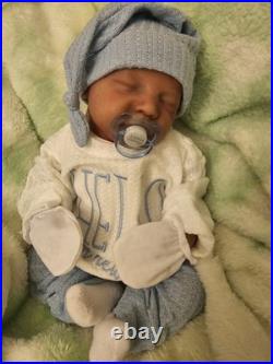 Beautifully Handcrafted 17 Reborn Doll Levi Asleep. Great For All Enthusiasts