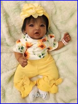Beautifully Handcrafted Reborn Doll 20 Ping Ping. Hand Rooted Hair. Great Gift