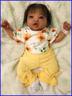 Beautifully Handcrafted Reborn Doll 20 Ping Ping. Hand Rooted Hair. Great Gift