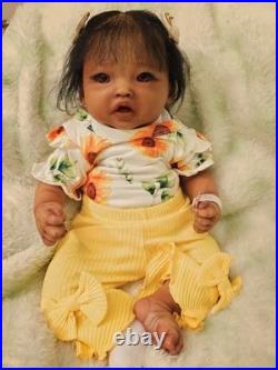 Beautifully Handcrafted Reborn Doll 20 Ping Ping. Hand Rooted Hair. Great Gift